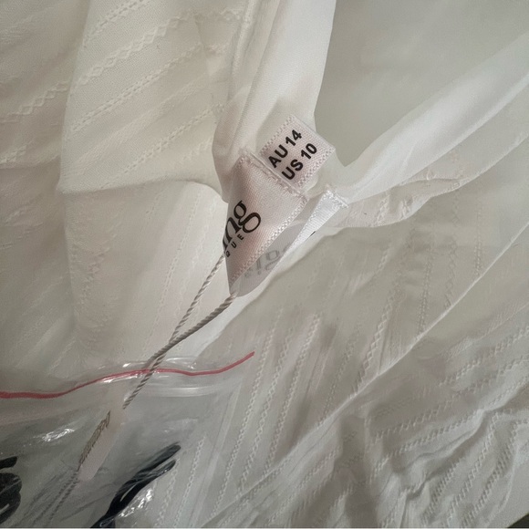 NWT White Tie Back Short / Mini Dress - Picture 5 of 6